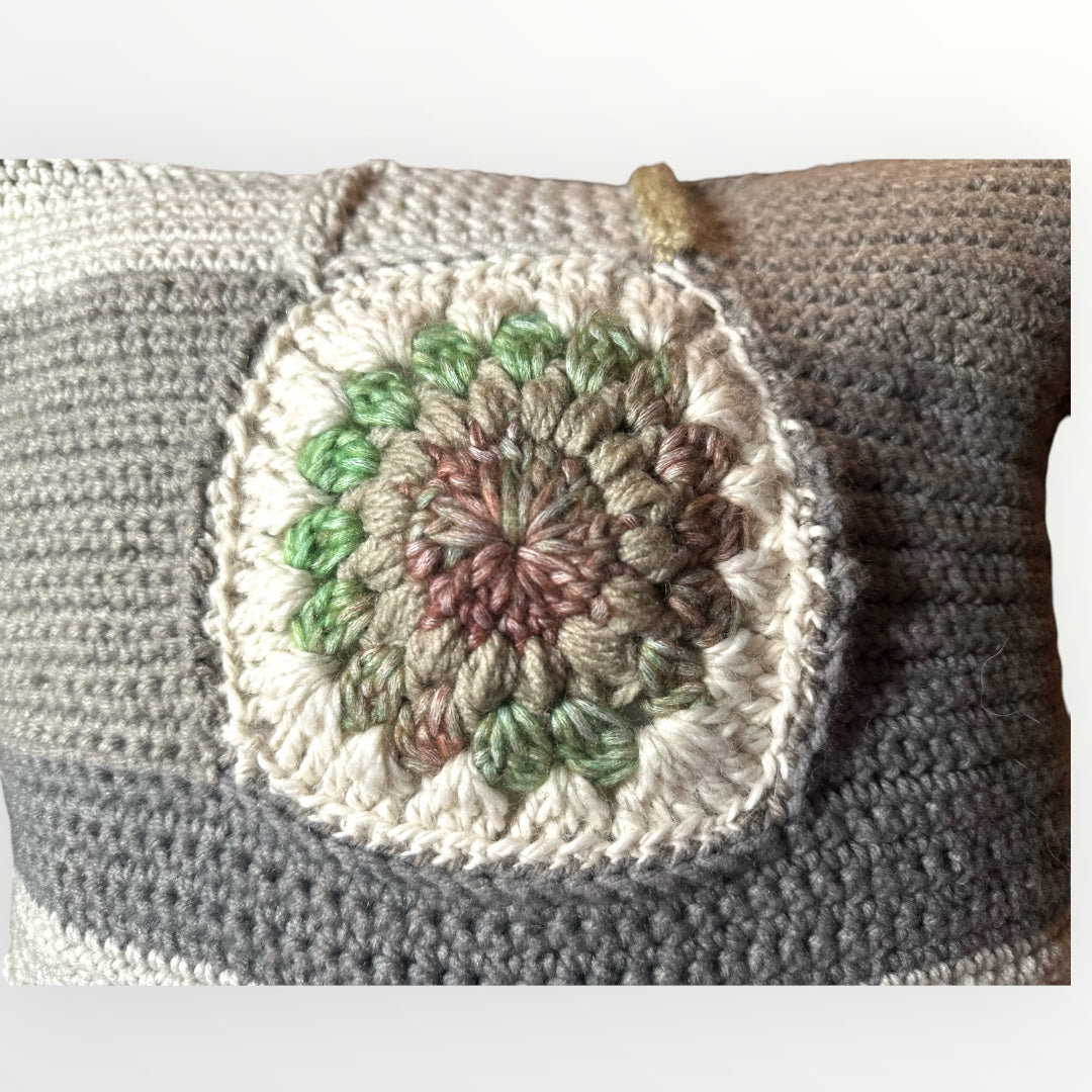 Handmade Crochet Throw Pillow