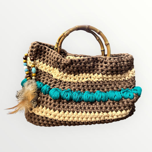 Native Hobo Bag with Feather Detail