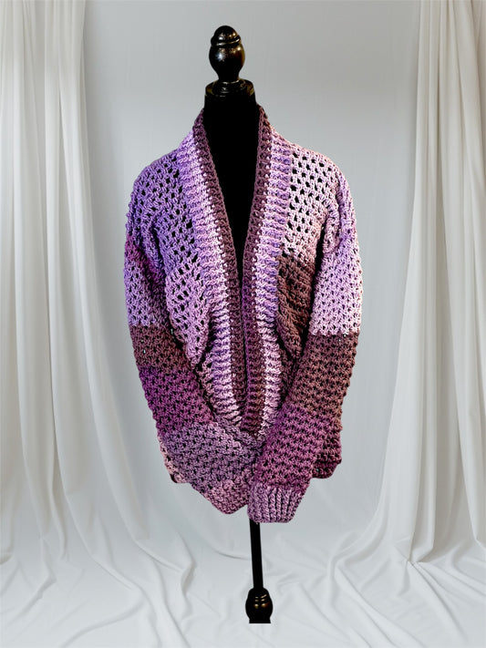 Grape Rainbow Cardigan